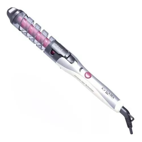 Rizadora de barril GA.MA Italy Innova Spirale 1.9cm de diámetro color blaco/rosa/gris 220V
