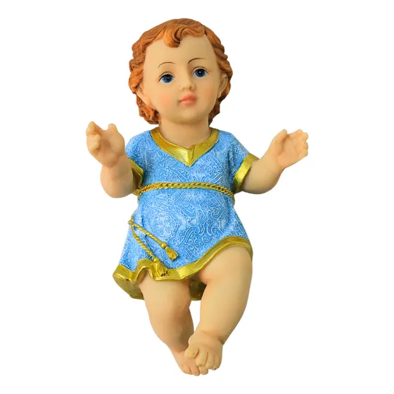 Imagem Menino Jesus Azul 20 Cm - Resina