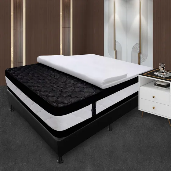 Sobre Colchón Topper Suavizante En Memory Foam 160x190 Color Blanco