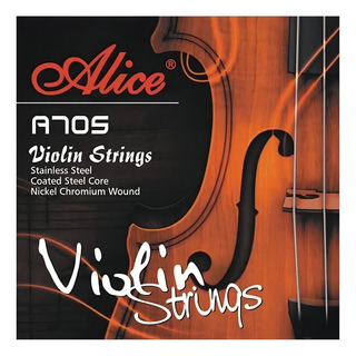 Juego De Cuerdas P/ Violin 4/4 Nickel-cromo Alice A705 Juego De Cuerdas P/ Violin 4/4 Nickel-cromo Alice A705