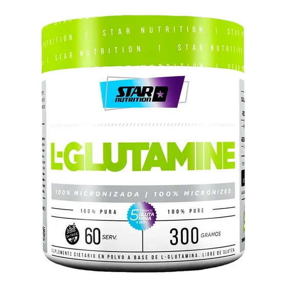 L-glutamine 300 Grs Star Nutrition Amino Recuperador Muscular Post Entreno