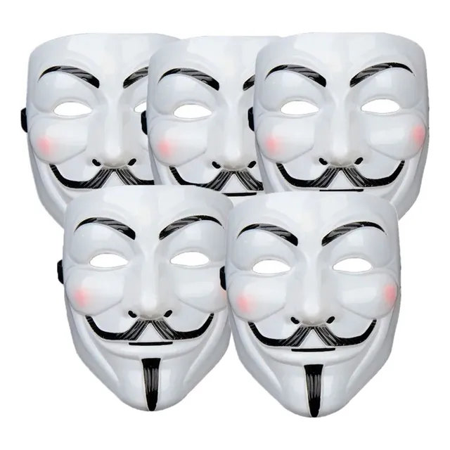 5 Mascaras Halloween Anonymous V Vendetta Disfraz Fiesta