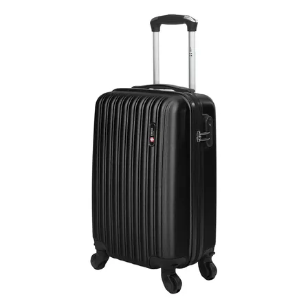 Mala de bordo 10kg ABS Rodas 360° Removíveis Londres Swiss Move Preto
