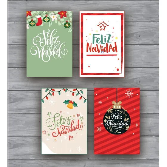 Tarjetas Navideñas - Imprimibles Y Digitales - 9x13 Cm