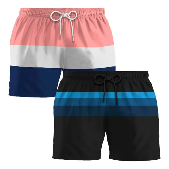 Kit 2 Short Masculino Bermuda Mauricinho Praia P Ao Xg 2026