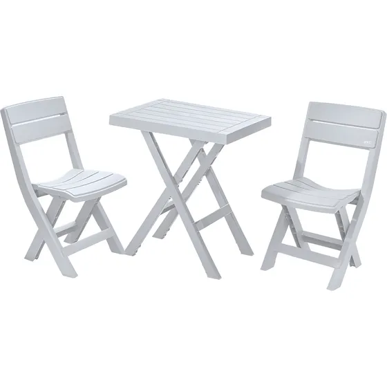 Combo Mesa Y Sillas Plegables Plastico Ideal Balcon