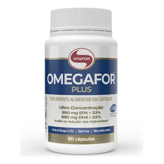 Omegafor Plus 60 CĂĄpsulas Ămega 3 Vitafor Omegafor Plus 60 CĂĄpsulas Ămega 3 Vitafor