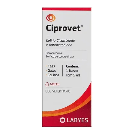 Ciprovet Colirio Para Cães Labyes 5 Ml