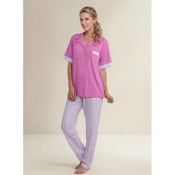 Pijama De Mujer Abotonado. 2 Piezas. 3519