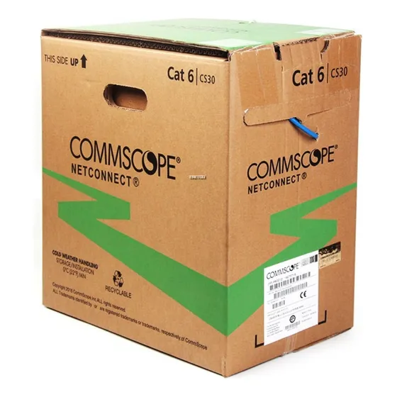 Cable Utp Amp Commscope 305mts Cat6 Azul Red 100% Cobre