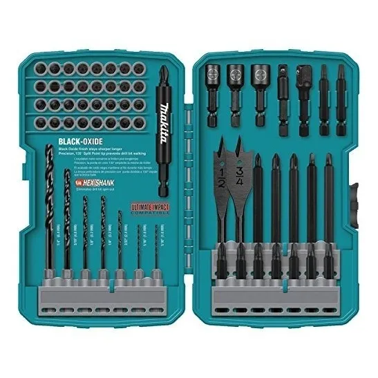 Makita T-01725 Juego De Brocas De Grado Contratista, 70 Pzas