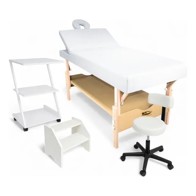 Kit Maca Fixa 80cm Spa Reclinável, Escada, Mocho E Escadinha