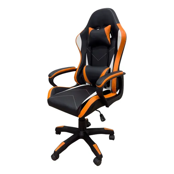Cadeira Gamer Barata Jogo Altura Regulável Cor Laranja Material Do Estofamento Couro Sintético