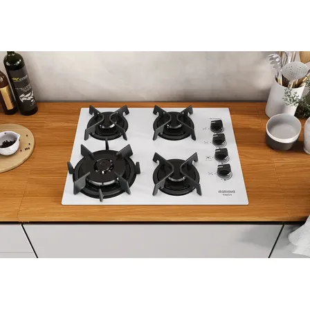 Cooktop Itaplus 4 Bocas Mesa De Vidro E Tripla Chama