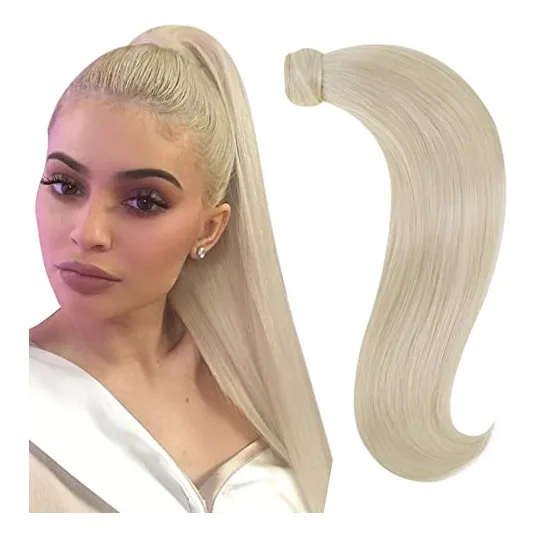 Goma Real Pelo Cola De Caballo Extensiones Hielo 8p2tk