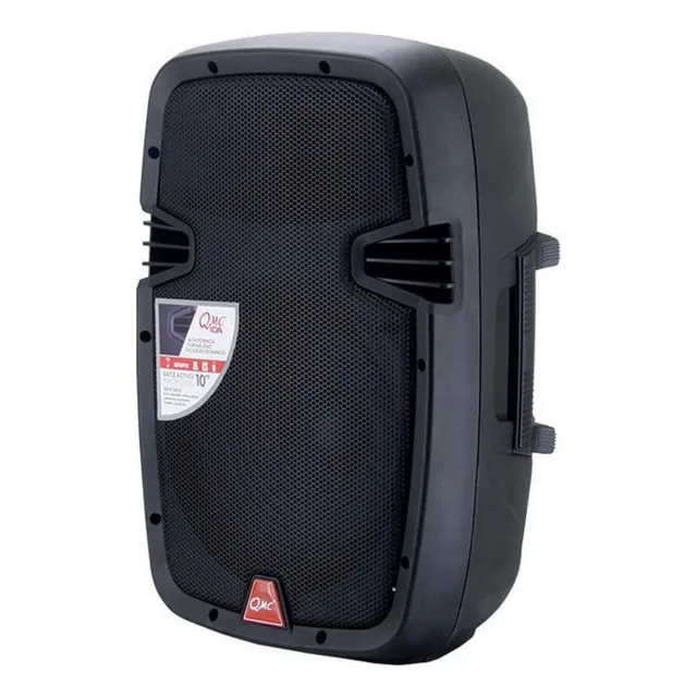 Bafle Activo Qmc-10a Con Bocina De 10 Pulgadas C/ Bluetooth Color Negro