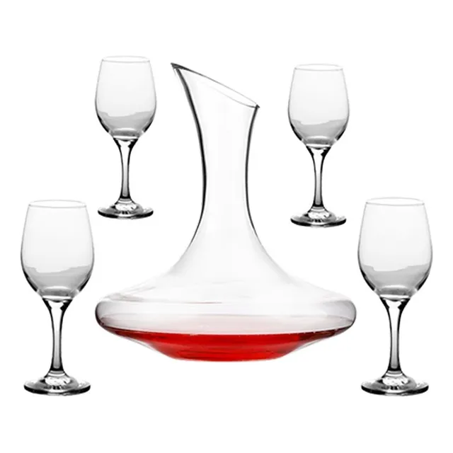 Set De Decantador De Vino Con Copas X 7 Piezas