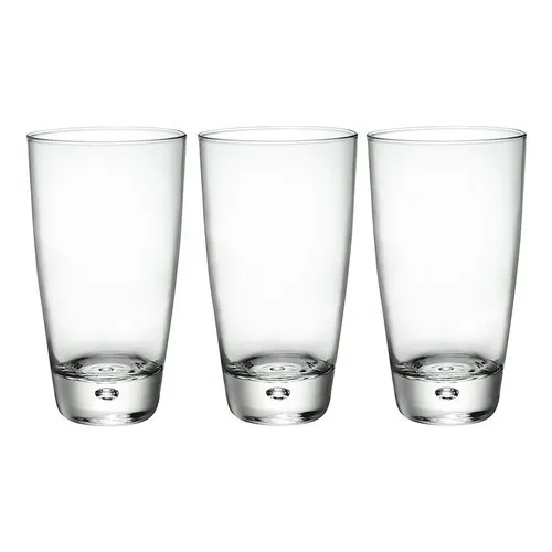 Bormioli Rocco Luna Jogo 3 Copos Long Drink 350ml Vidro Cor Transparente