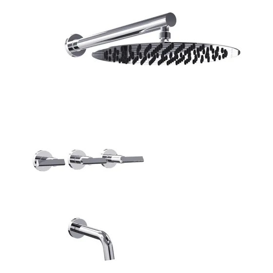 Griferia Ducha Hidromet Flat Cromo Lever Ducha Y Pico