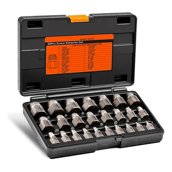 Juego Extractor De Tornillos Y Tuercas De Doble Cabeza 25pzs