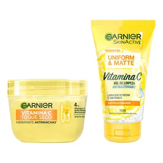 Garnier Kit Gel De Limpeza E Hidratante Facial Garnier Vitamina C