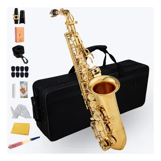 Kit Saxofone Tenor Eb Laqueado Estojo Case Luxo Acessorios Kit Saxofone Tenor Eb Laqueado Estojo Case Luxo Acessorios