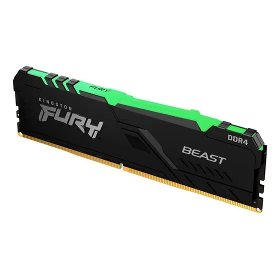 Memória Kingston Fury Beast Rgb 16gb Ddr4 3600mhz Preto 