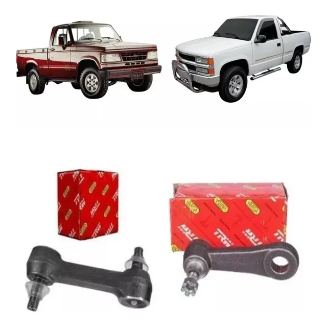 Kit Braço Auxiliar + Braço Pitman D20 Silverado (curvo)
