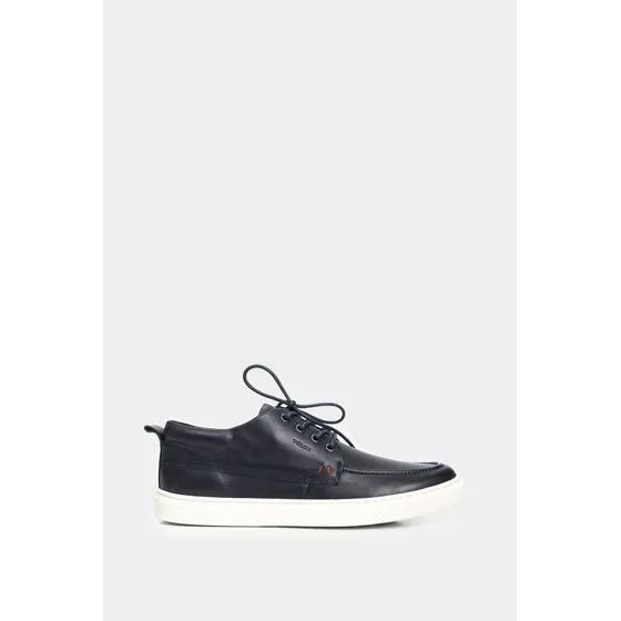 Vélez Botas Casual Replay De Cuero Para Hombre Liso Azul