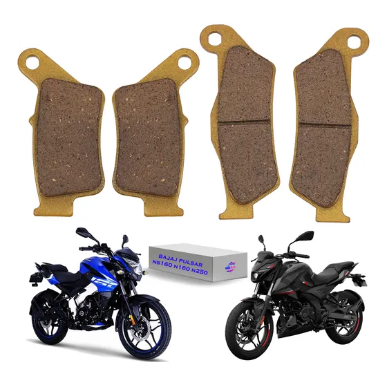 Juego De Balatas Traseras Y Delanteras Pulsar Ns160 N160 250
