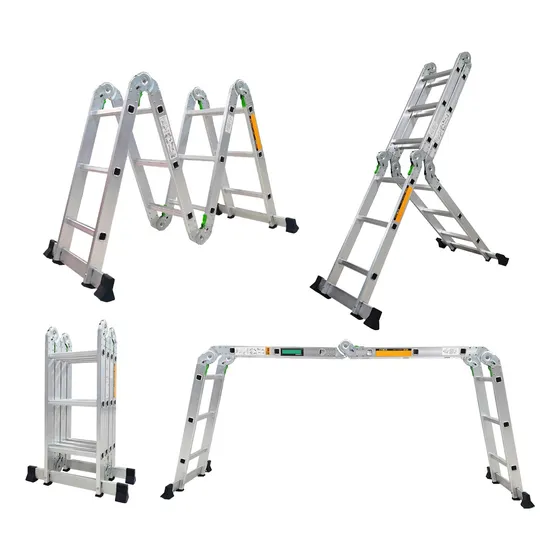 Escalera De Aluminio Multiproposito Naku Articulada 12 Escalones