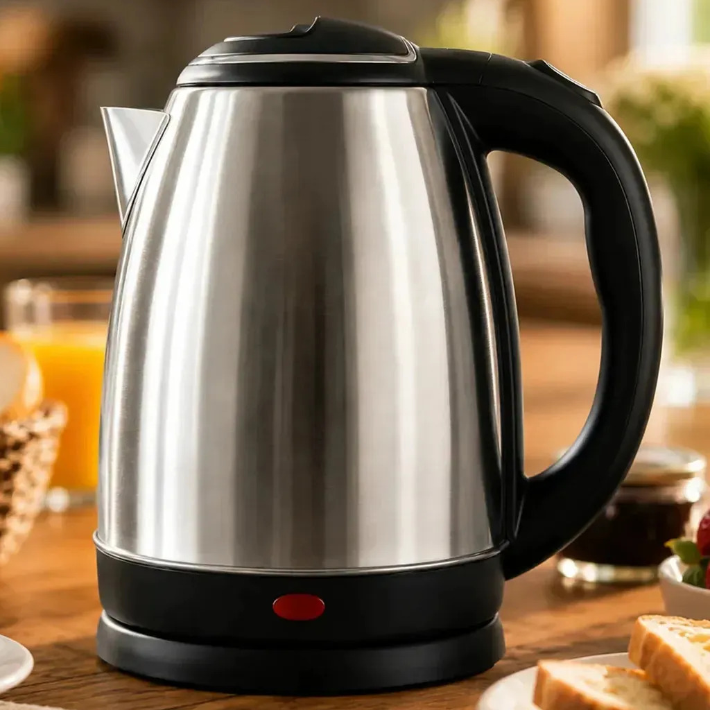 Chaleira Elétrica Inox 1,8 Litros com Desligamento Automático e Base Giratória