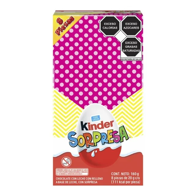 Kinder Sorpresa 8 Huevos De Chocolate Con Leche Barbie 160g