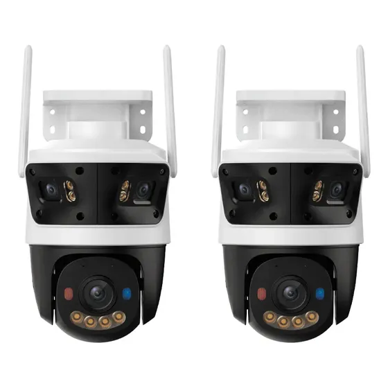 Kit Videovigilancia Cronos 2 Cámaras Imou Cruiser 11mp Ipc-s7un-11m0wed triple lente Ip Wifi Imagen A Color 24/7 Audio Bidireccional Detección Con Ia + Accesorios - Kit Cctv