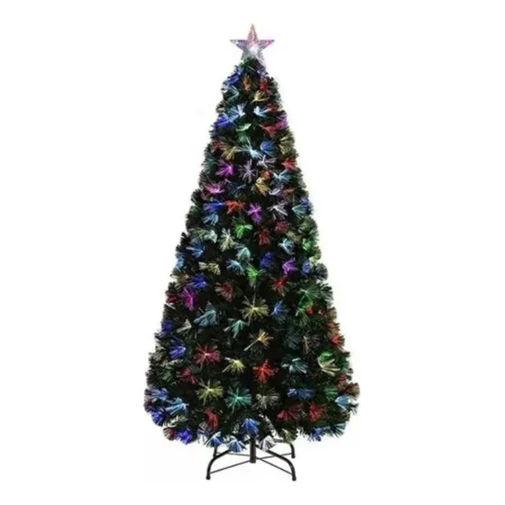 Arbol De Navidad Con Luz Led Fibra Óptica 2.10mtrs
