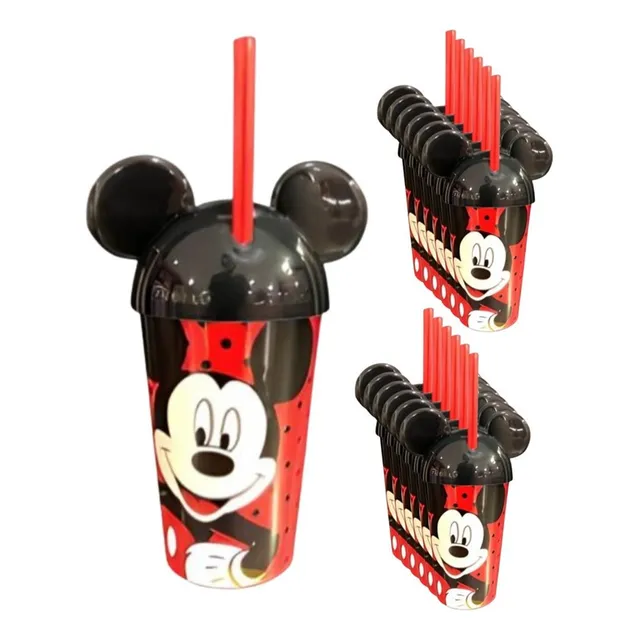 Vaso Pitillo Mickey Mouse Orejas Sorpresa X6u Alta Calidad