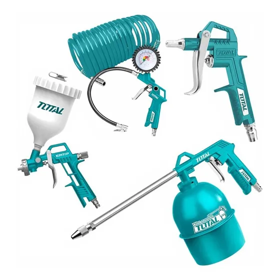 Kit Neumático Compresor Pistola Pintar Lavadora Pro 5 Piezas