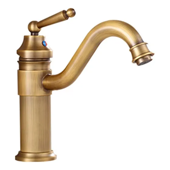 Grifo Para Lavabo Baño Antiguo Un Solo Orificio Laton Alto