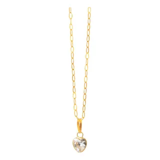 Cordão Femino Bailarina Ouro 18 K 750 50cm Pingente Coração Cordão Femino Bailarina Ouro 18 K 750 50cm Pingente Coração