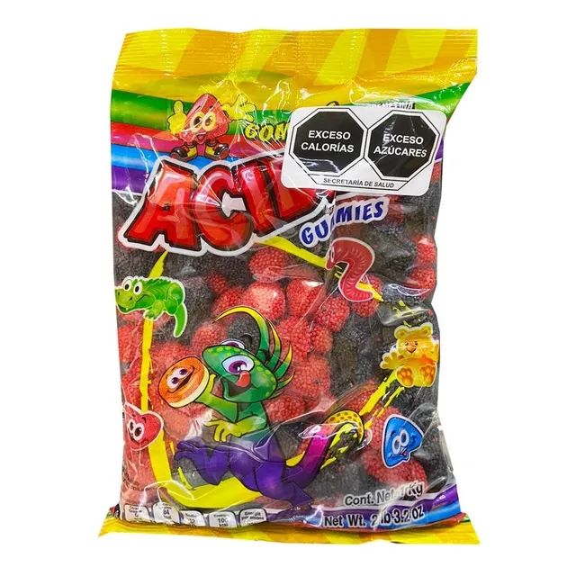 Gomitas Grageadas Fresa Mora Acidul Dulce 1 Kg