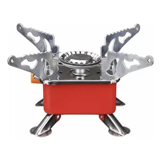 Estufa de camping a gas Kovar K-202 portátil plegable color rojo 110V