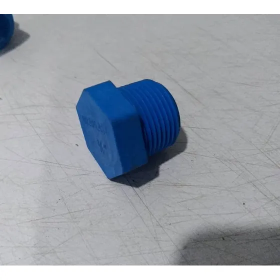 Tapón Pvc Macho Con Rosca 3/4  El Precio  Es Por 4 Unidades