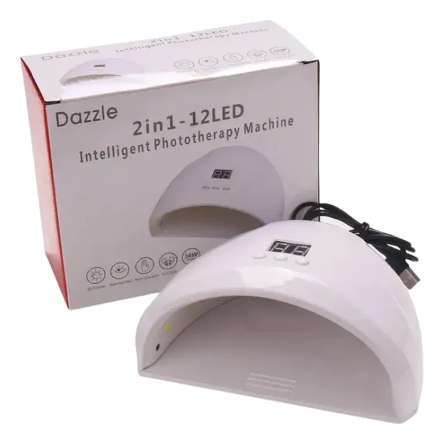 Lampara Uv De Secado Uñas Led 2 En 1 Profesional Dazzel