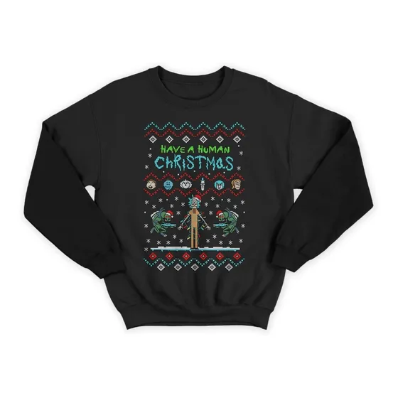 Sudadera Ugly Sweater Rick And Morty. Jovenes  Adultos
