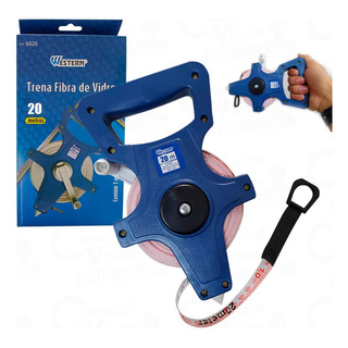 Trena Caixa Aberta Com 20 Metros Fita 11mm Em Fibra De Vidro Trena Caixa Aberta Com 20 Metros Fita 11mm Em Fibra De Vidro