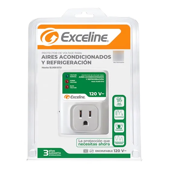 Protector De Voltaje Para A/a Y Refrig 110v  Exceline