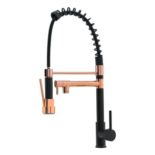 Holtter Home Design Torneira Cozinha Gourmet Monocomando Preto E Rose Gold 50 Cm Holtter Home Design Torneira Cozinha Gourmet Monocomando Preto E Rose Gold 50 Cm