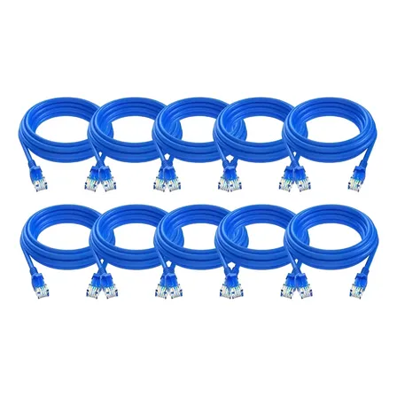 Kit 10 Cabos De Rede Cat6 Patch Cord 1.5m Original Furukawa