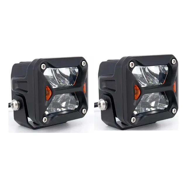 Faros Led Ir100 Dakar 3 Pulgadas 20w Chip Osram Blanco/ambar