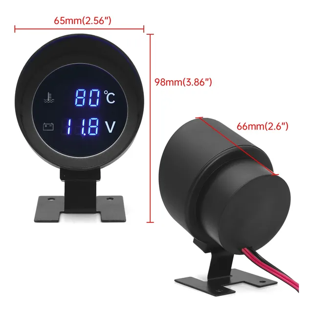Reloj De Temperatura Digital Universal Voltimetro
